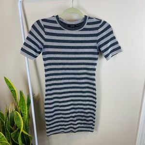 Black and Grey Striped Dress | Small